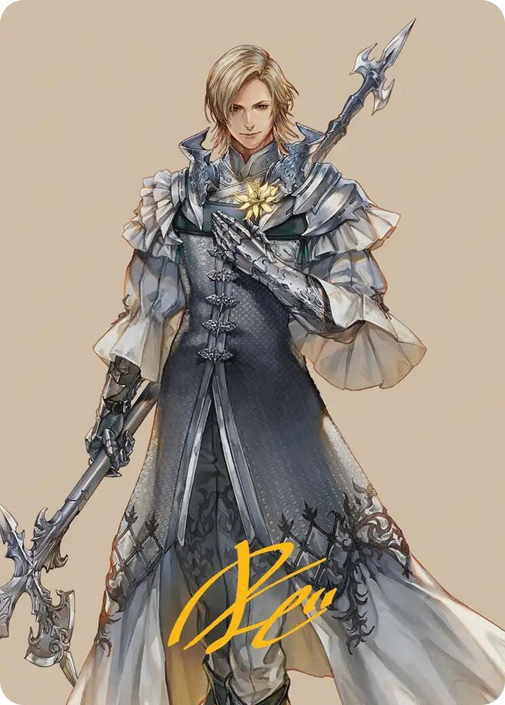 Image for Dion, Bahamut's Dominant Art Card (Gold-Stamped Signature) (42) [Art Series: FINAL FANTASY] - Magic: The Gathering