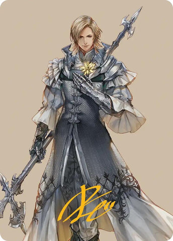 Image for Dion, Bahamut's Dominant Art Card (Gold-Stamped Signature) (42) [Art Series: FINAL FANTASY] - Magic: The Gathering