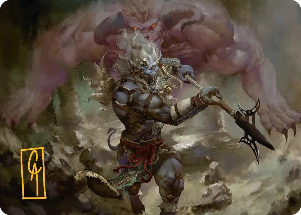 Image for Kimahri, Valiant Guardian Art Card (Gold-Stamped Signature) (29) [Art Series: FINAL FANTASY] - Magic: The Gathering
