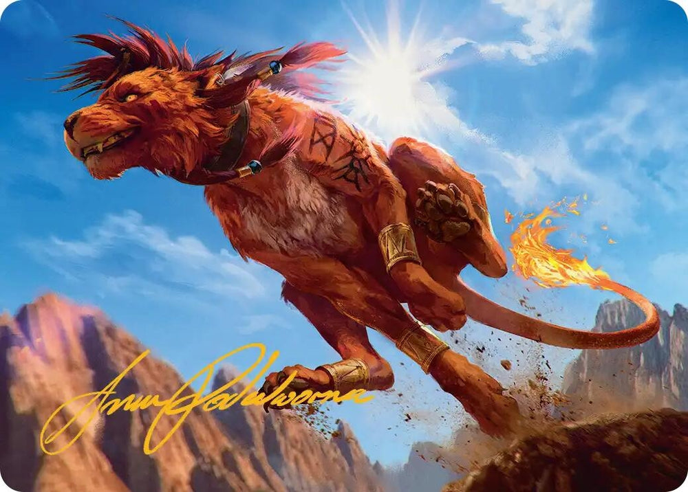 Image for Red XIII, Proud Warrior Art Card (Gold-Stamped Signature) (30) [Art Series: FINAL FANTASY] - Magic: The Gathering