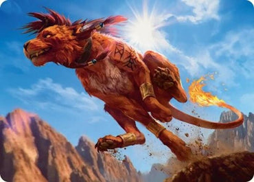 Image for Red XIII, Proud Warrior Art Card (30) [Art Series: FINAL FANTASY] - Magic: The Gathering