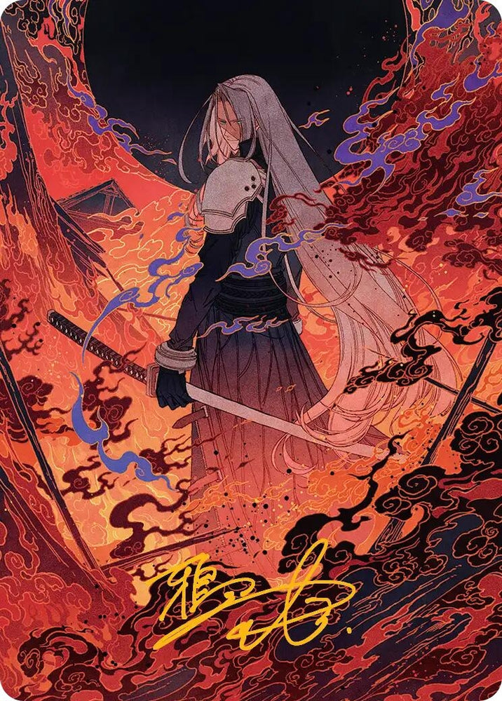 Image for Nibelheim Aflame Art Card (Gold-Stamped Signature) (35) [Art Series: FINAL FANTASY] - Magic: The Gathering