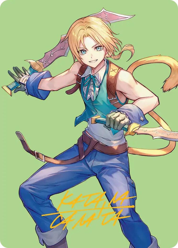 Image for Zidane, Tantalus Thief Art Card (Gold-Stamped Signature) (49) [Art Series: FINAL FANTASY] - Magic: The Gathering