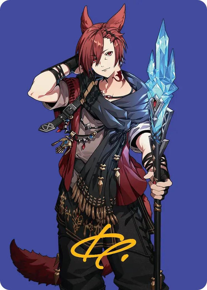 Image for G'raha Tia, Scion Reborn Art Card (51) (Gold-Stamped Signature) (51) [Art Series: FINAL FANTASY] - Magic: The Gathering