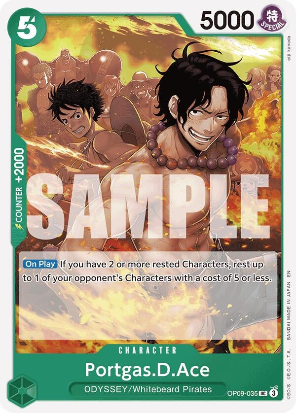Portgas.D.Ace (Reprint) (OP09-035) [Starter Deck 28: GREEN/YELLOW Yamato]