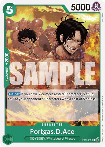 Portgas.D.Ace (Reprint) (OP09-035) [Starter Deck 28: GREEN/YELLOW Yamato]