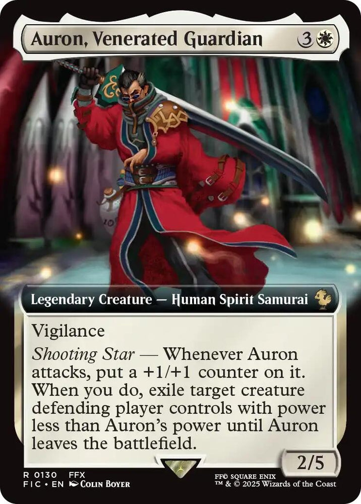 Image for Auron, Venerated Guardian (Extended Art) (130) [Commander: FINAL FANTASY] - Magic: The Gathering
