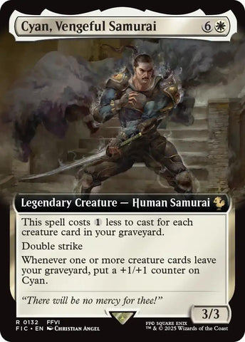Image for Cyan, Vengeful Samurai (Extended Art) (132) [Commander: FINAL FANTASY] - Magic: The Gathering
