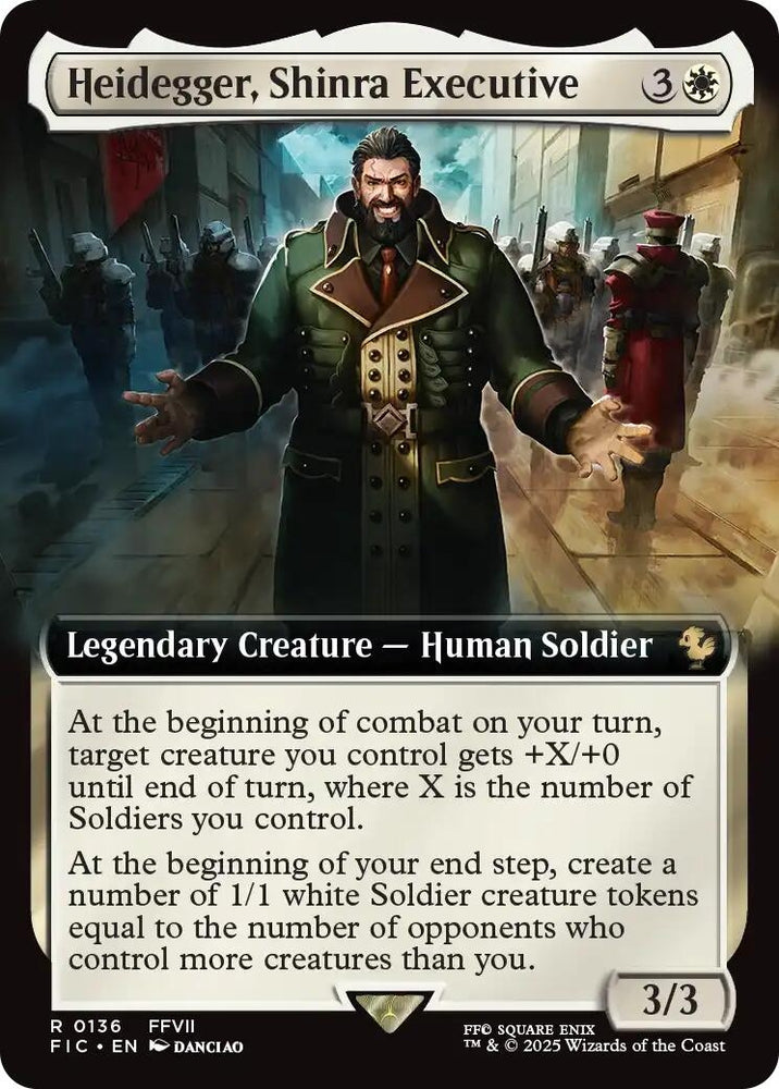 Image for Heidegger, Shinra Executive (Extended Art) (136) [Commander: FINAL FANTASY] - Magic: The Gathering
