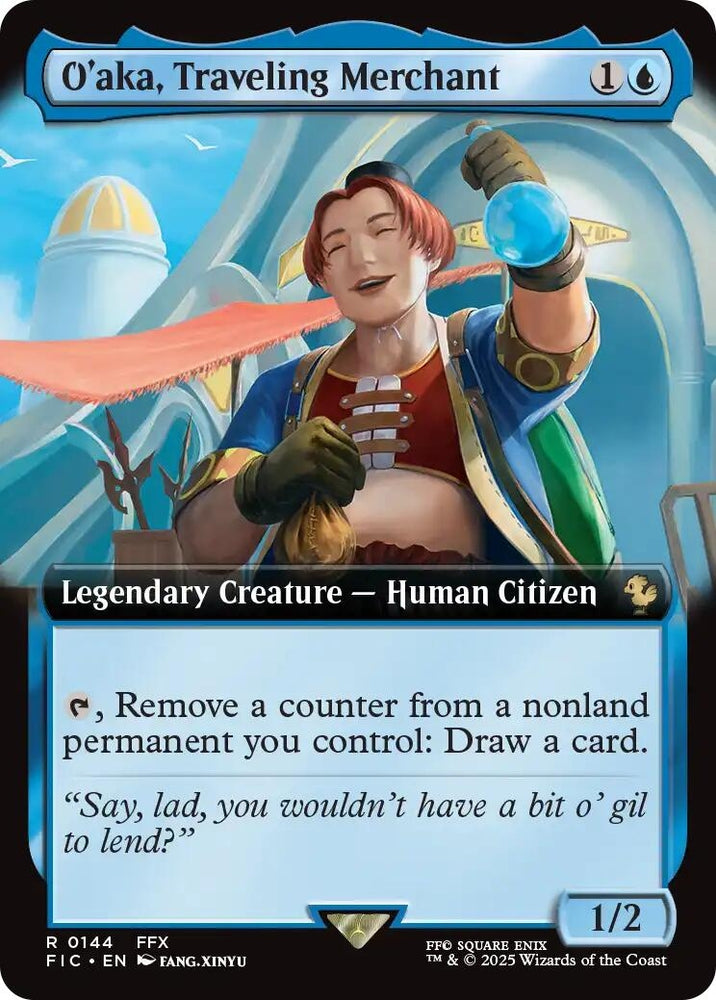 Image for O'aka, Traveling Merchant (Extended Art) (144) [Commander: FINAL FANTASY] - Magic: The Gathering