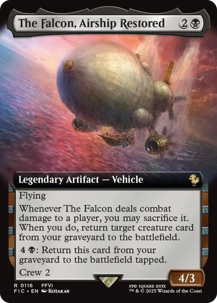 Image for The Falcon, Airship Restored (Extended Art) (116) [Commander: FINAL FANTASY] - Magic: The Gathering
