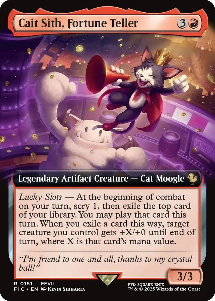 Image for Cait Sith, Fortune Teller (Extended Art) (151) [Commander: FINAL FANTASY] - Magic: The Gathering