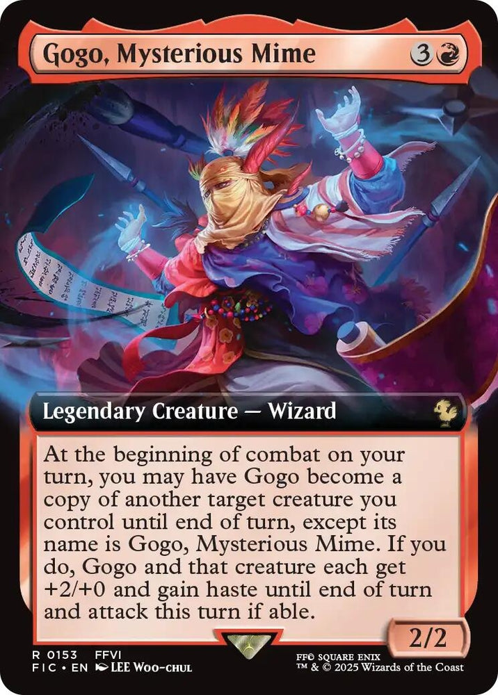 Image for Gogo, Mysterious Mime (Extended Art) (153) [Commander: FINAL FANTASY] - Magic: The Gathering