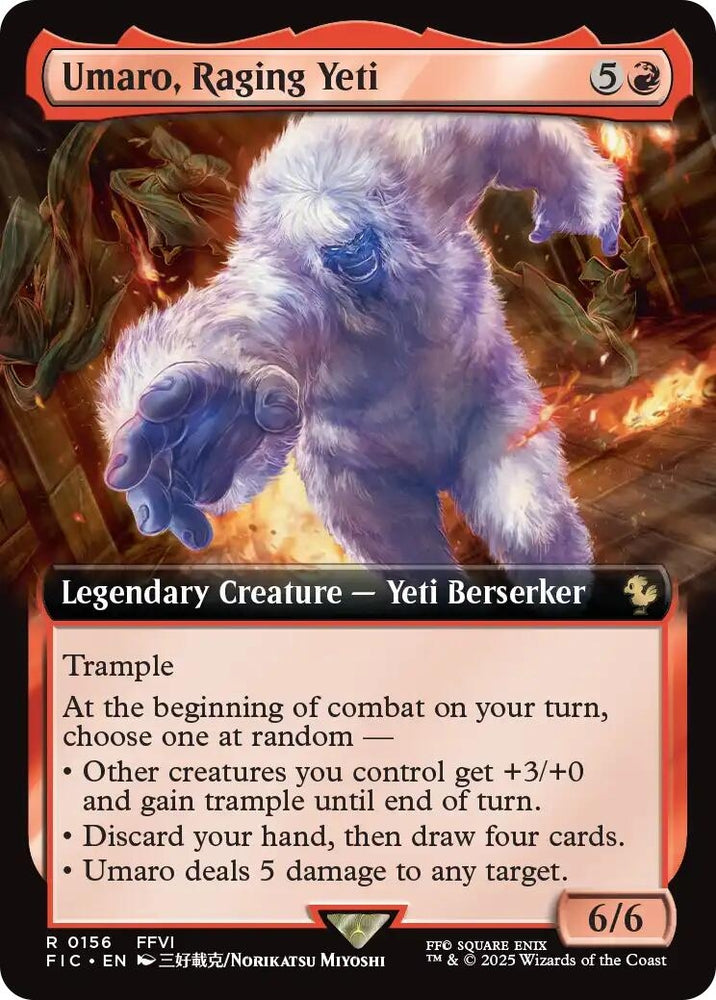 Image for Umaro, Raging Yeti (Extended Art) (156) [Commander: FINAL FANTASY] - Magic: The Gathering