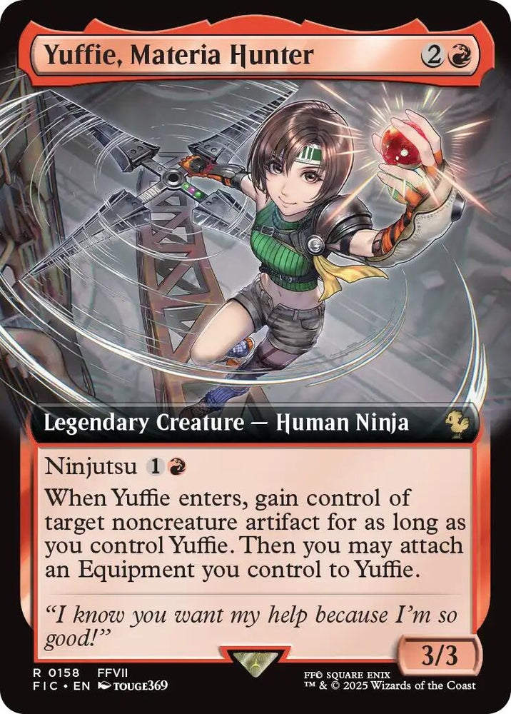 Image for Yuffie, Materia Hunter (Extended Art) (158) [Commander: FINAL FANTASY] - Magic: The Gathering