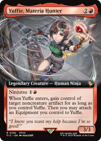 Image for Yuffie, Materia Hunter (Extended Art) (158) [Commander: FINAL FANTASY] - Magic: The Gathering