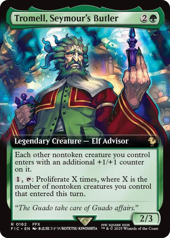 Image for Tromell, Seymour's Butler (Extended Art) (162) [Commander: FINAL FANTASY] - Magic: The Gathering