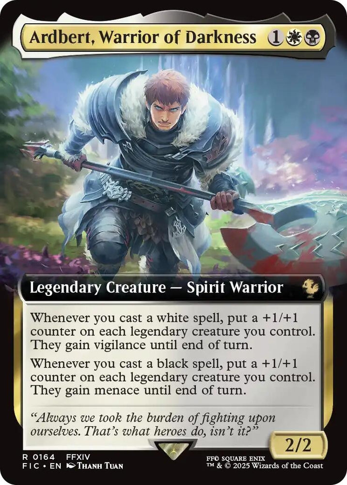 Image for Ardbert, Warrior of Darkness (Extended Art) (164) [Commander: FINAL FANTASY] - Magic: The Gathering
