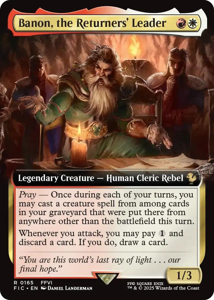 Image for Banon, the Returners' Leader (Extended Art) (165) [Commander: FINAL FANTASY] - Magic: The Gathering