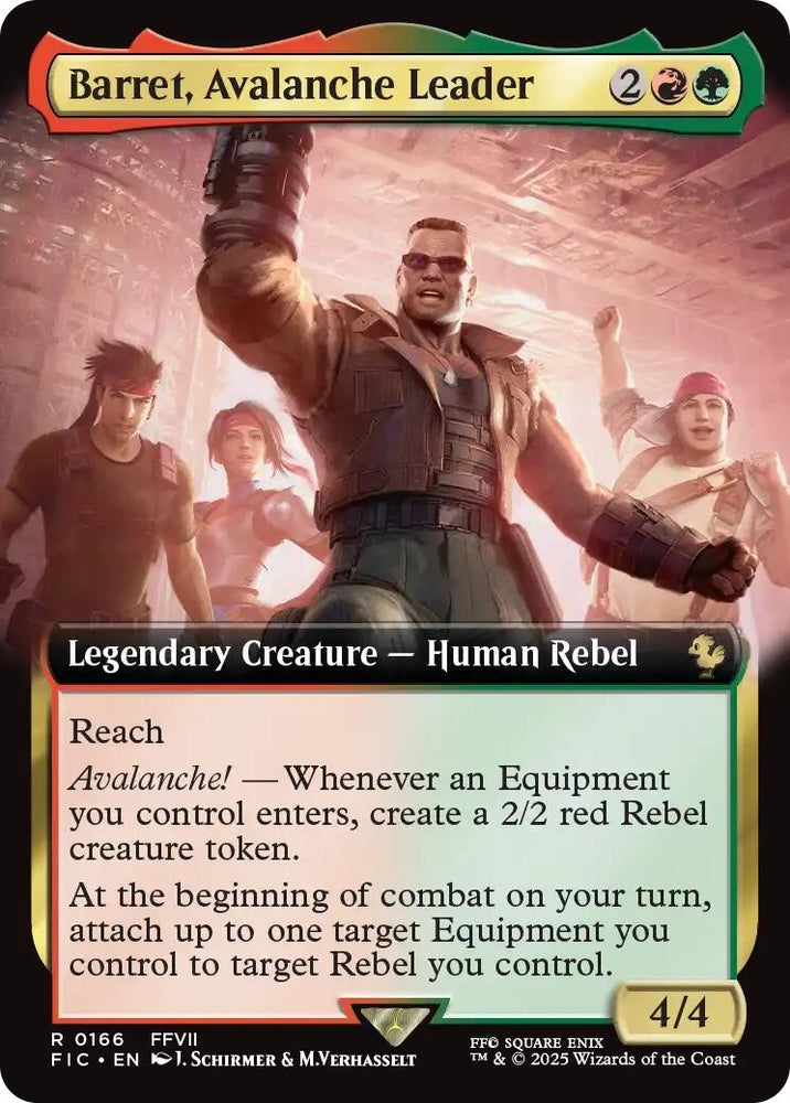 Image for Barret, Avalanche Leader (Extended Art) (166) [Commander: FINAL FANTASY] - Magic: The Gathering