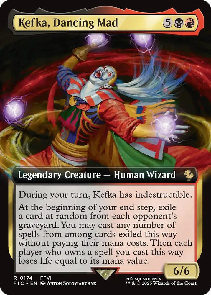 Image for Kefka, Dancing Mad (Extended Art) (174) [Commander: FINAL FANTASY] - Magic: The Gathering