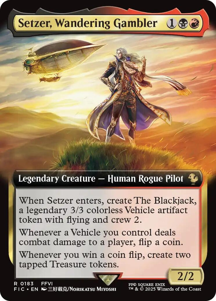 Image for Setzer, Wandering Gambler (Extended Art) (183) [Commander: FINAL FANTASY] - Magic: The Gathering