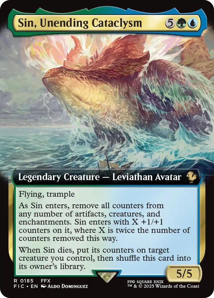 Image for Sin, Unending Cataclysm (Extended Art) (185) [Commander: FINAL FANTASY] - Magic: The Gathering