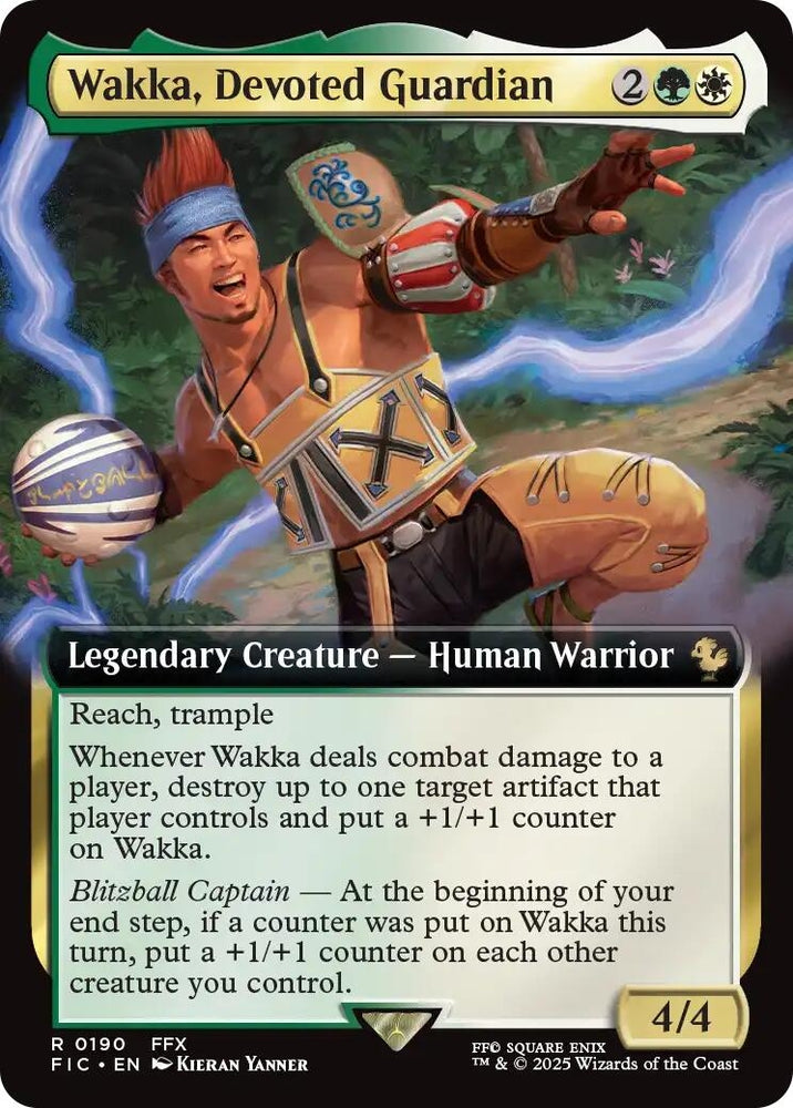 Image for Wakka, Devoted Guardian (Extended Art) (190) [Commander: FINAL FANTASY] - Magic: The Gathering