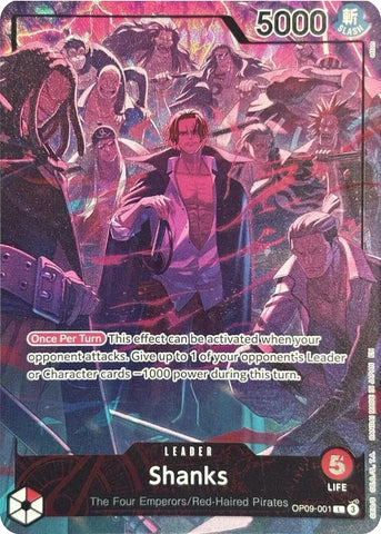 Shanks (English Version 2nd Anniversary Set) (OP09-001) (One Piece Promotion Cards)