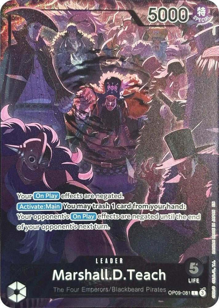 Marshall.D.Teach (English Version 2nd Anniversary Set) (OP09-081) (One Piece Promotion Cards)