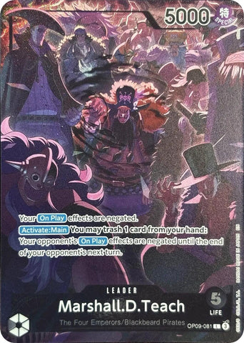 Marshall.D.Teach (English Version 2nd Anniversary Set) (OP09-081) (One Piece Promotion Cards)