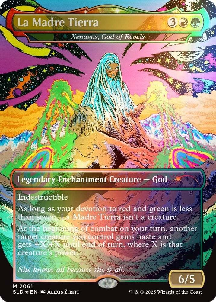 Image for La Madre Tierra - Xenagos, God of Revels (Rainbow Foil) (2061) [Secret Lair Drop Series] - Magic: The Gathering