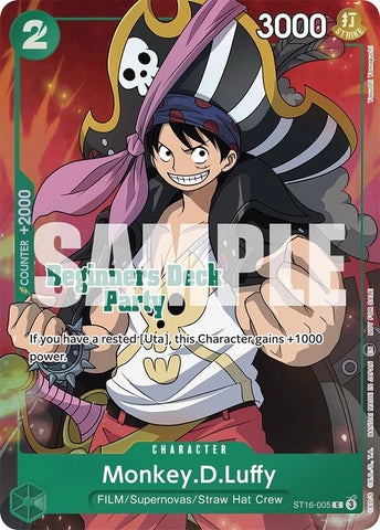 Monkey.D.Luffy (Beginners Deck Party [ST-23] - [ST-28] Winner Pack) (ST16-005) (One Piece Promotion Cards)
