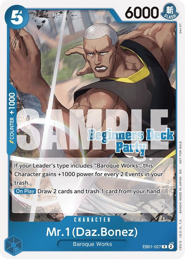 Mr. 1 (Daz.Bonez) (Beginners Deck Party [ST-23] - [ST-28] Participation Pack) (EB01-027) [One Piece Promotion Cards]