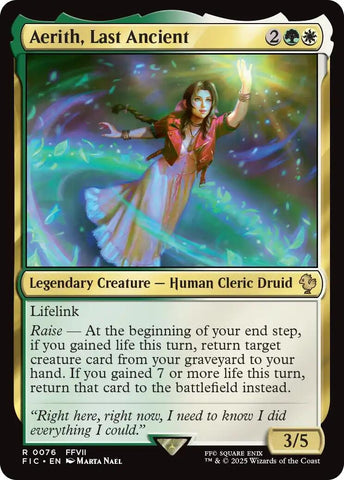Image for Aerith, Last Ancient (Surge Foil) (76) [Commander: FINAL FANTASY] - Magic: The Gathering