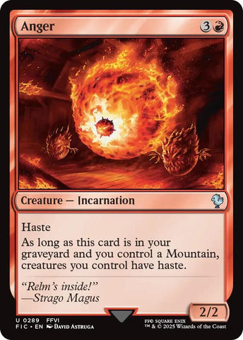 Image for Anger (Surge Foil) (289) [Commander: FINAL FANTASY] - Magic: The Gathering