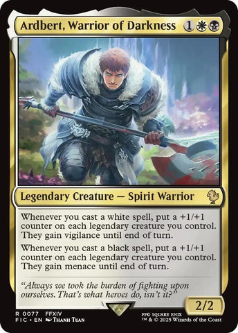 Image for Ardbert, Warrior of Darkness (Surge Foil) (77) [Commander: FINAL FANTASY] - Magic: The Gathering