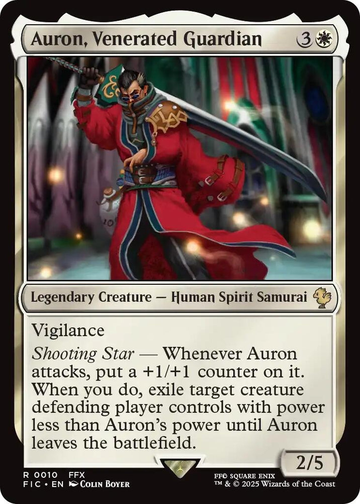 Image for Auron, Venerated Guardian (Surge Foil) (10) [Commander: FINAL FANTASY] - Magic: The Gathering