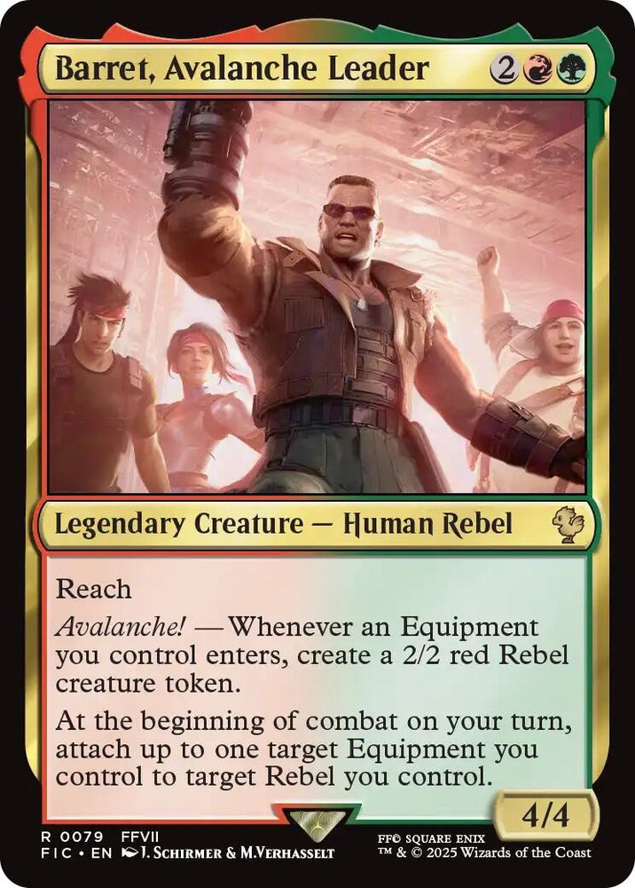 Image for Barret, Avalanche Leader (Surge Foil) (79) [Commander: FINAL FANTASY] - Magic: The Gathering