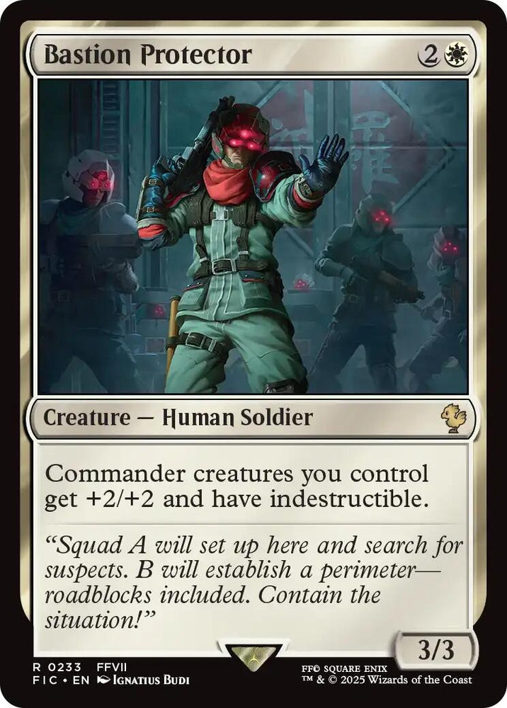 Image for Bastion Protector (Surge Foil) (233) [Commander: FINAL FANTASY] - Magic: The Gathering