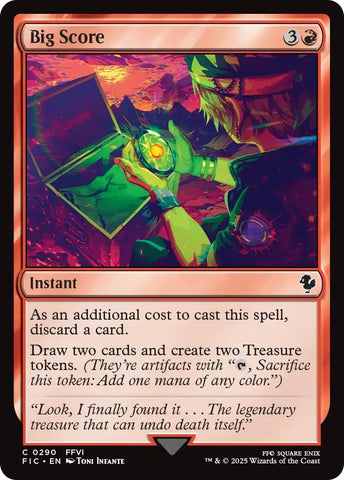 Image for Big Score (Surge Foil) (290) [Commander: FINAL FANTASY] - Magic: The Gathering