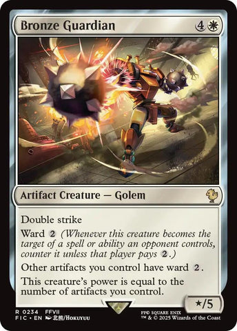 Image for Bronze Guardian (Surge Foil) (234) [Commander: FINAL FANTASY] - Magic: The Gathering