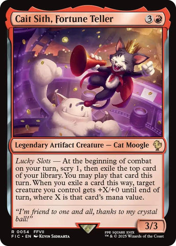 Image for Cait Sith, Fortune Teller (Surge Foil) (54) [Commander: FINAL FANTASY] - Magic: The Gathering