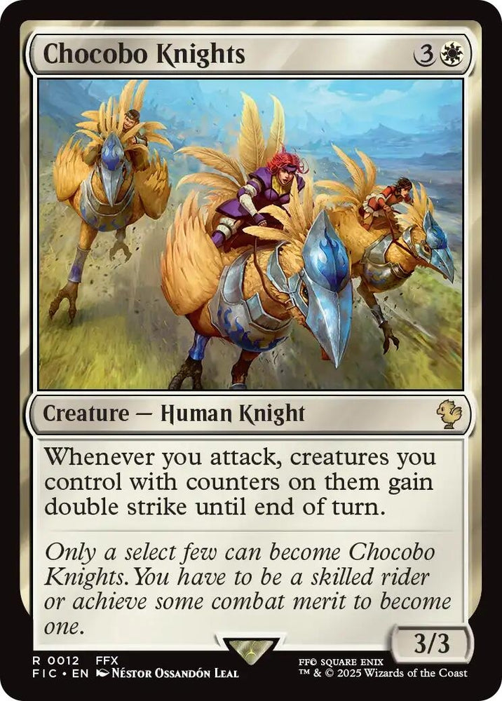Image for Chocobo Knights (Surge Foil) (12) [Commander: FINAL FANTASY] - Magic: The Gathering