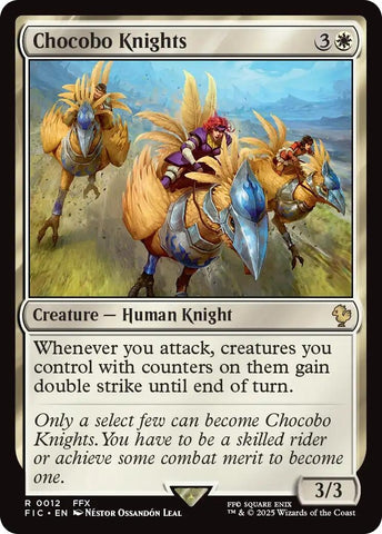 Image for Chocobo Knights (Surge Foil) (12) [Commander: FINAL FANTASY] - Magic: The Gathering