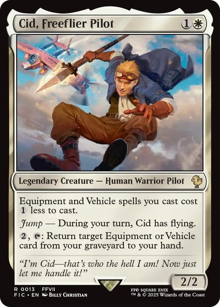 Image for Cid, Freeflier Pilot (Surge Foil) (13) [Commander: FINAL FANTASY] - Magic: The Gathering