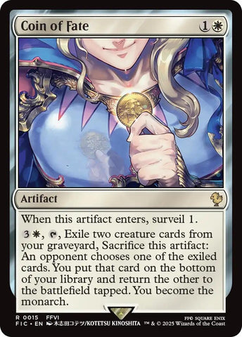 Image for Coin of Fate (Surge Foil) (15) [Commander: FINAL FANTASY] - Magic: The Gathering