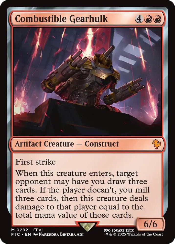 Image for Combustible Gearhulk (Surge Foil) (292) [Commander: FINAL FANTASY] - Magic: The Gathering
