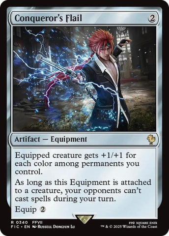 Image for Conqueror's Flail (Surge Foil) (340) [Commander: FINAL FANTASY] - Magic: The Gathering