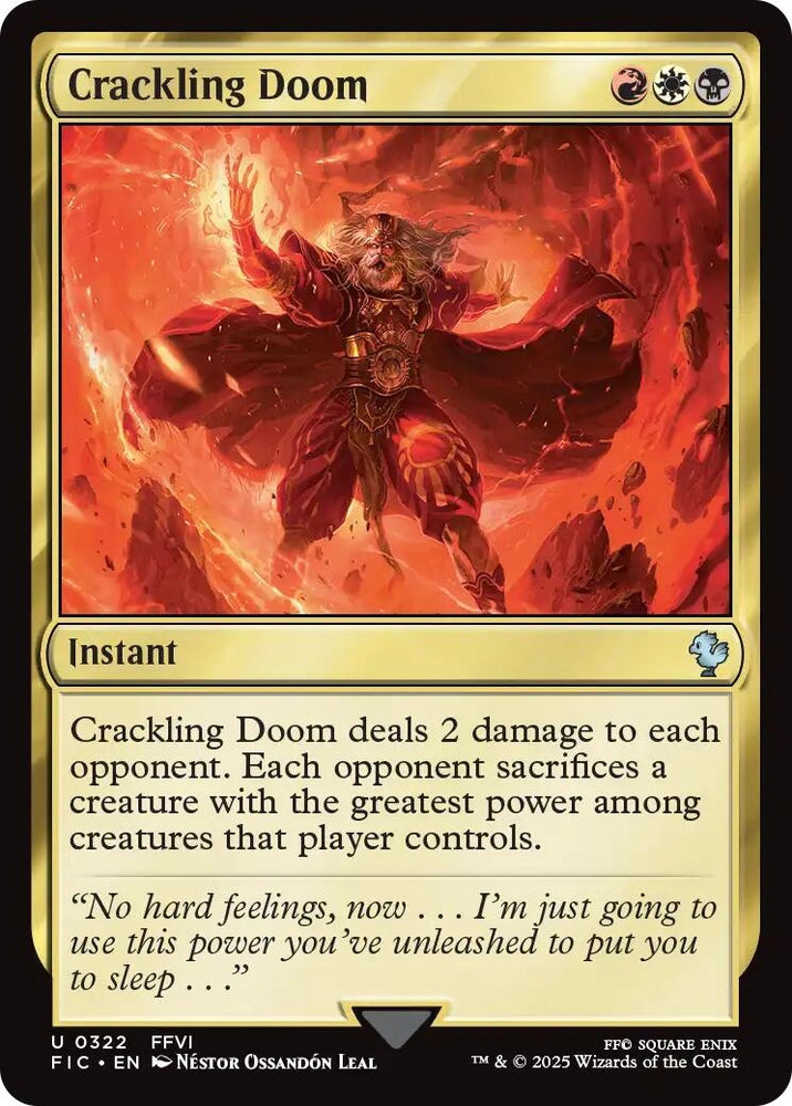Image for Crackling Doom (Surge Foil) (322) [Commander: FINAL FANTASY] - Magic: The Gathering